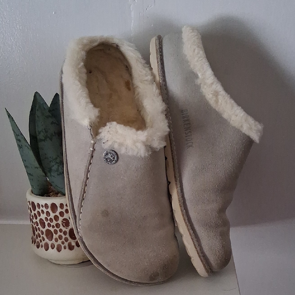 Birkenstock Zermatt EU 38 / Women’s 7–7.5 Shearling Clog Slippers - Picture 9 of 14